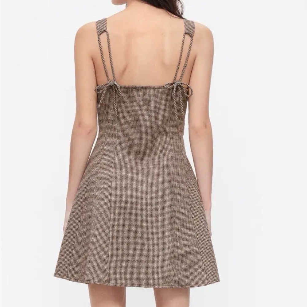 Cider Brown Houndstooth Midi Dress - Picture 2 of 6